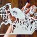 The white heron bird papercut resting on my hand. Ani L’Dodi V’Dodi Li, Hebrew, wedding or anniversary gift, handmade, wall art